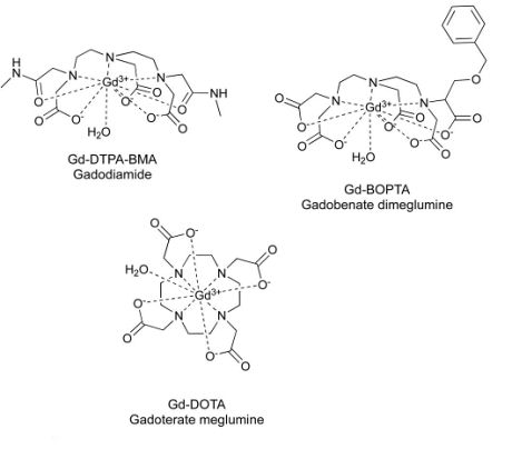 Gadolinium-based contrast agents included in this study